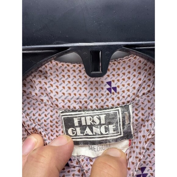 Vintage First Glance Pink Embroidered Blouse M 80s Blouse Cottagecore Romantic - Picture 3 of 6